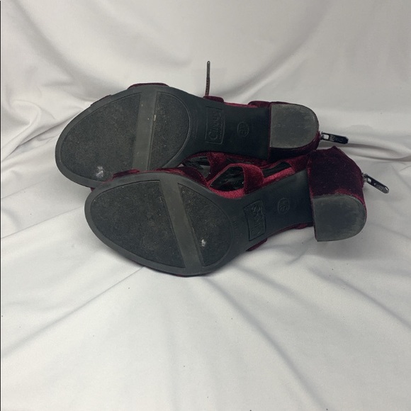 CIRCUS by SAM EDELMAN  Emilia Malbec Velvet Heels - Picture 9 of 10